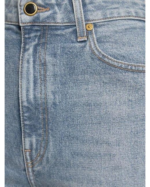 Khaite Blue Abigail Cotton Straight Leg Jeans