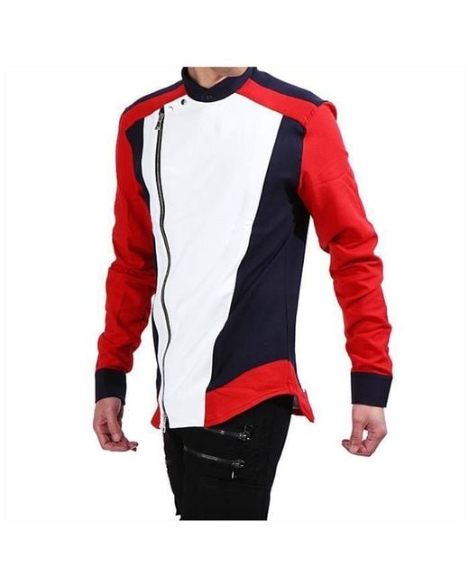 Balmain Red Long Sleeve Casual Jacket for men