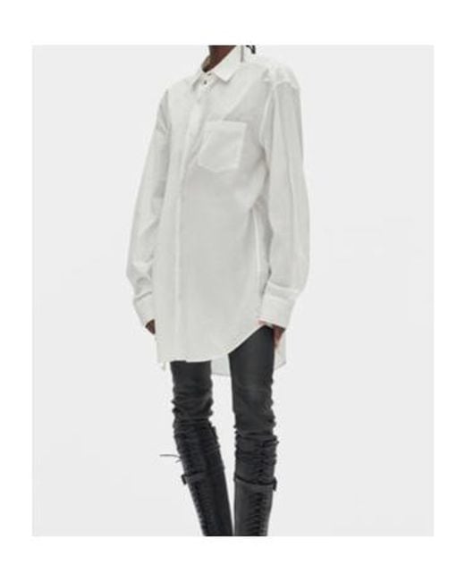 Ann Demeulemeester White Elisabeth Pocket Shirt
