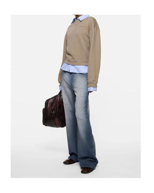 Acne Natural Faux-Layered Sweatshirt