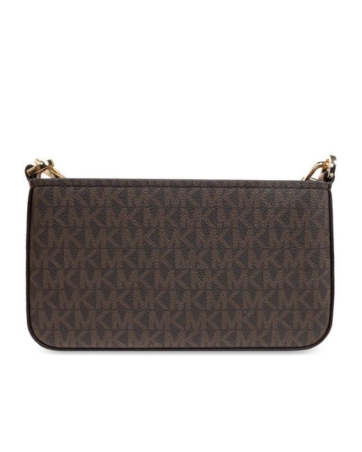 MICHAEL Michael Kors Brown Monogram Chain Shoulder Bag