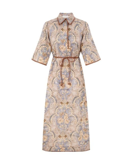 Zimmermann Natural Daylight Tunic Midi Dress