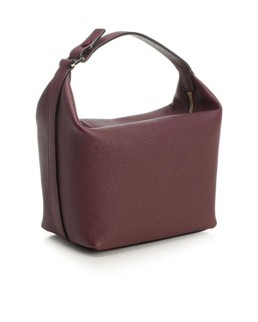Valextra Purple Mochi Mini Handbag