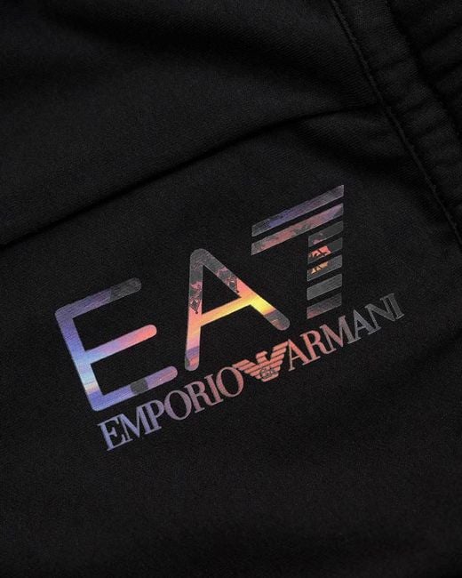 EA7 Black Logo Printed Sweatpants