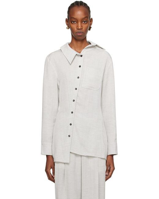 Jacquemus White La Chemise Pablo Asymmetric Shirt