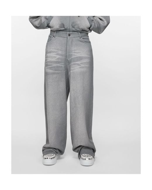 Acne White Touch-Strap Platform Sneakers for men