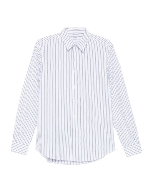 Aspesi White Striped Cotton Shirt for men