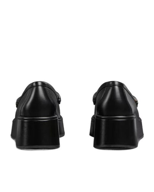 Gucci Black Horsebit Platform Loafers