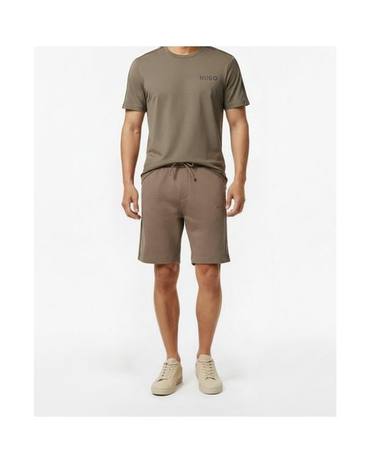 Boss Gray Logo Drawstring Shorts for men