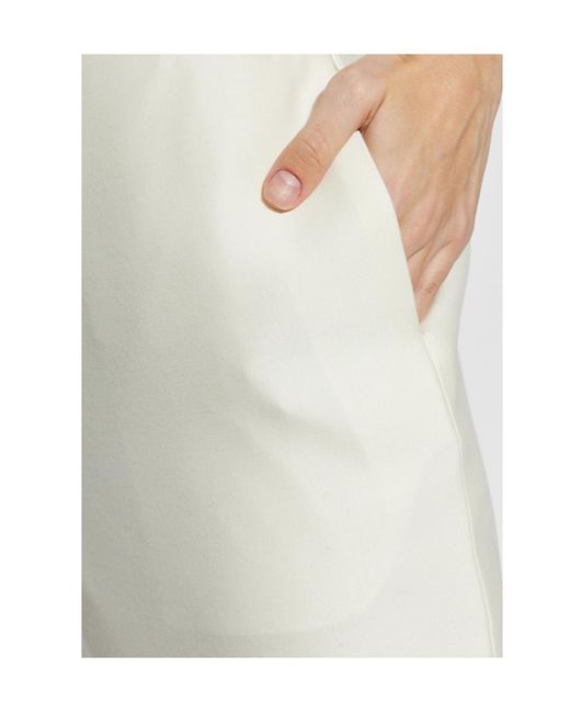 Balenciaga White 3D Floral Hem Pencil Skirt