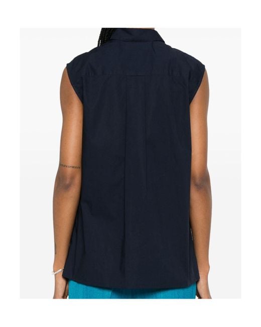 Officine Generale Blue Poplin Organic-Cotton Shirt