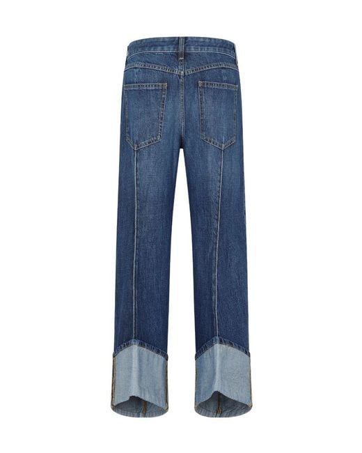 Bottega Veneta Blue Regular Fit Cropped Jeans