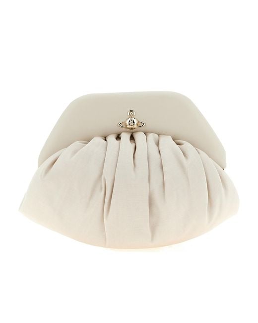 Vivienne Westwood Natural Orb Plaque Clutch Bag