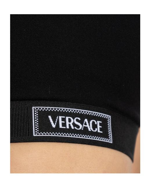 Versace Black Sleeveless Cropped Top