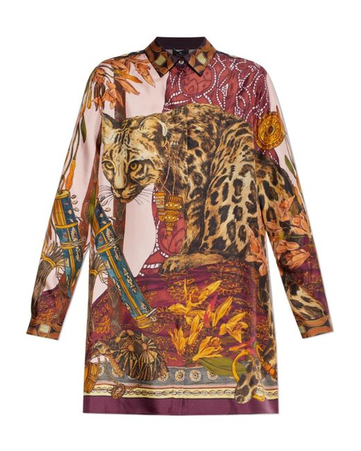 Etro Multicolor Placed Print Long Shirt