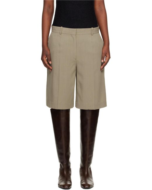 Totême Green Totême Tailored Bermuda Shorts