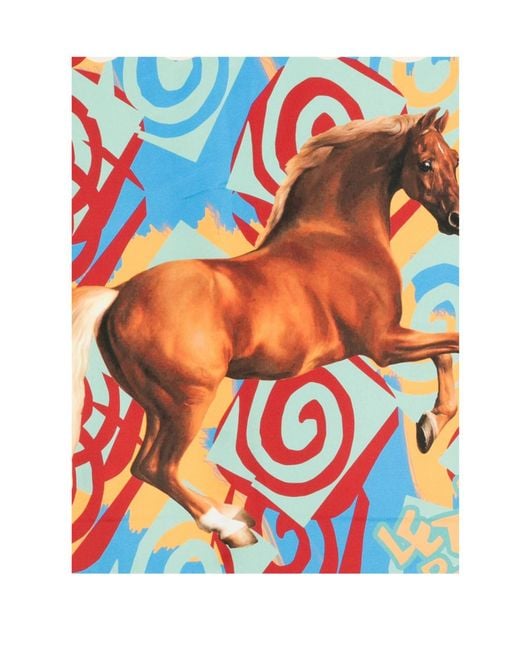 Vivienne Westwood White Printed Silk Scarf