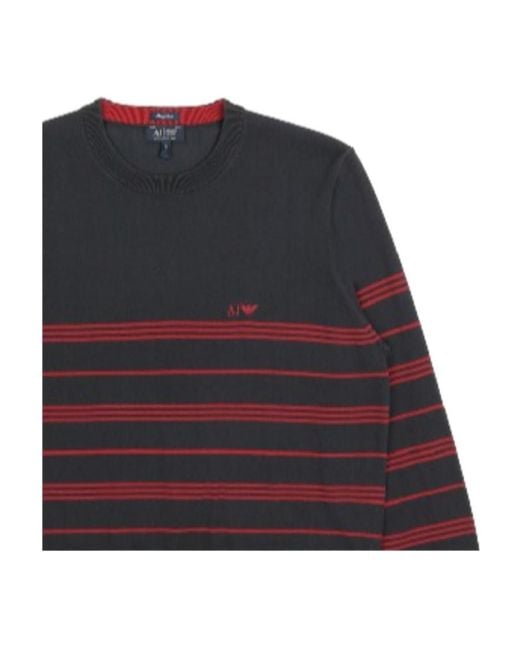 Armani Jeans Blue Striped Sweater for men