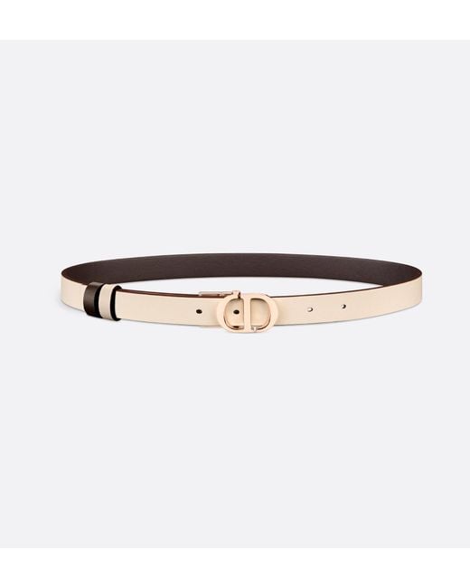 Dior White 30 Montaigne Reversible Belt