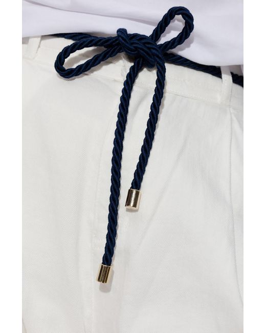 Emporio Armani White High-Rise Straight Jeans