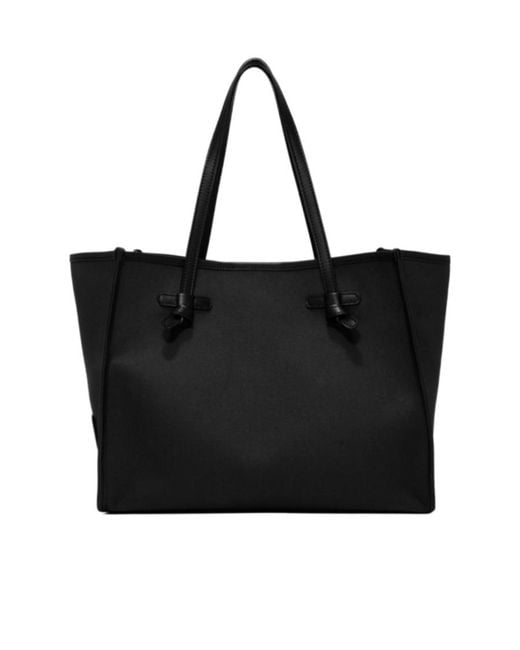Gianni Chiarini Black Marcella Knot-Detail Tote Bag