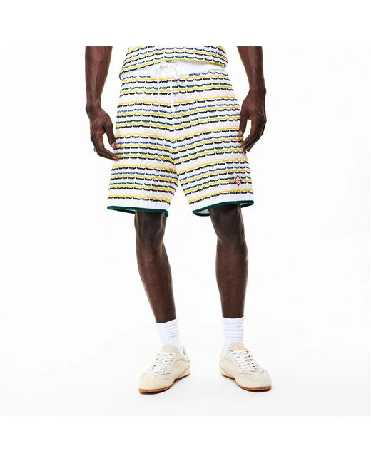 Casablanca White Logo Patch Shorts for men