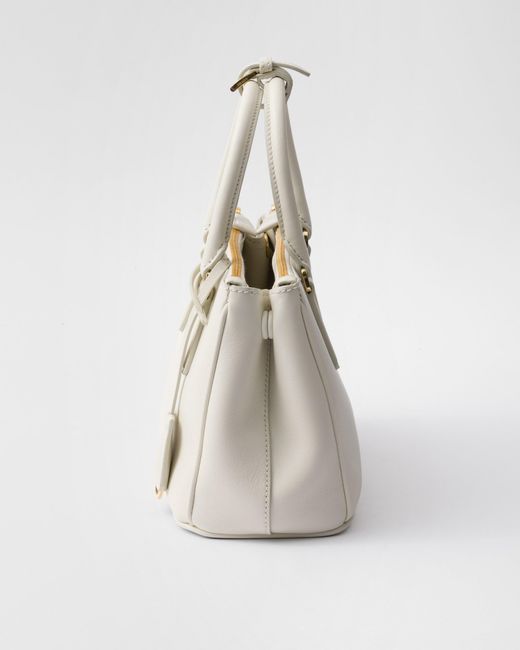 Prada White Galleria Small Leather Bag