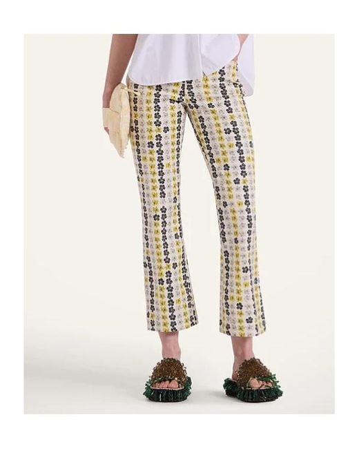 LaDoubleJ White The Cropped Flare Jean