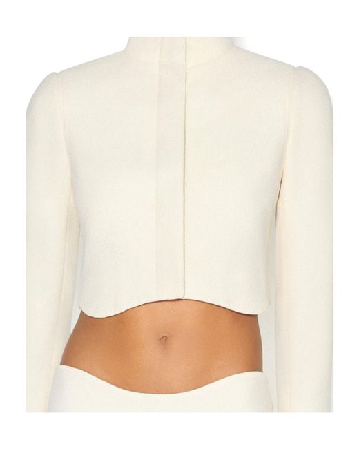 Alaïa White Alaïa Crepe Tailored Jacket