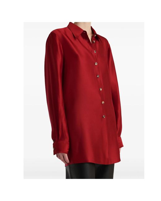 Khaite Red Buttoned Shirt