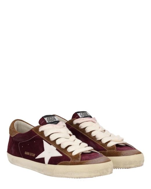 Golden Goose Deluxe Brand Brown Super Star Lace-Up Sneakers for men