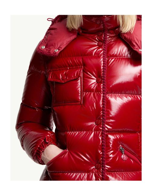 Moncler Red Hooded Padded Jacket