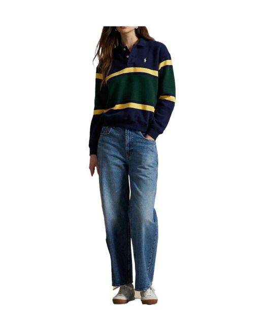 Polo Ralph Lauren Blue Striped Polo Sweatshirt