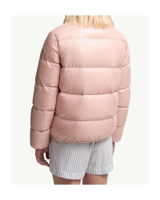 Moncler Pink Abbadia Logo Patch Zip-Up Jacket