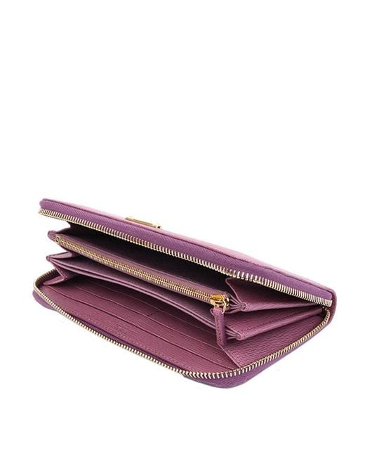 Fendi Purple Long Wallet