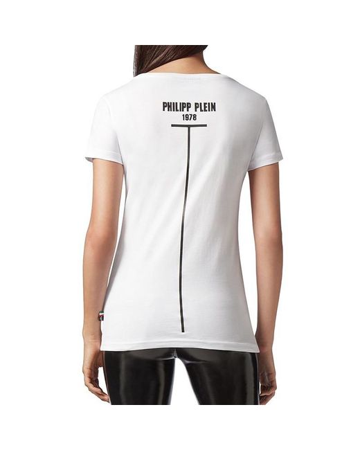 Philipp Plein White Logo Details T-Shirt