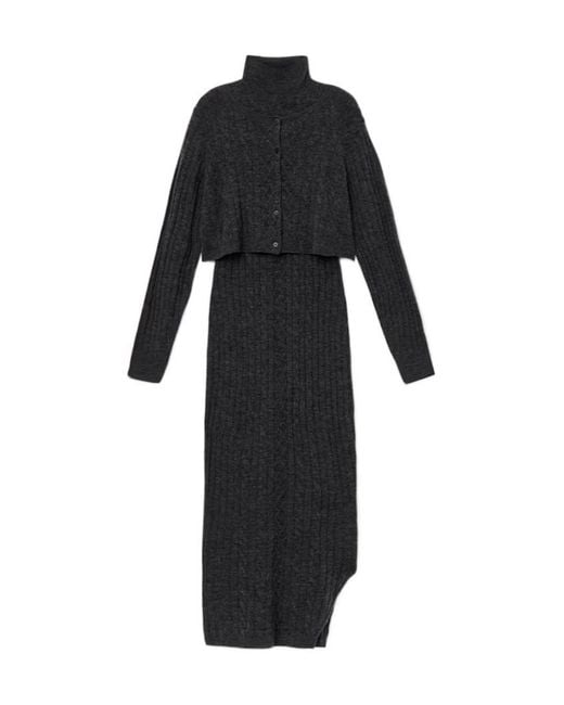 AllSaints Black Sabine 2-In-1 Maxi Dress