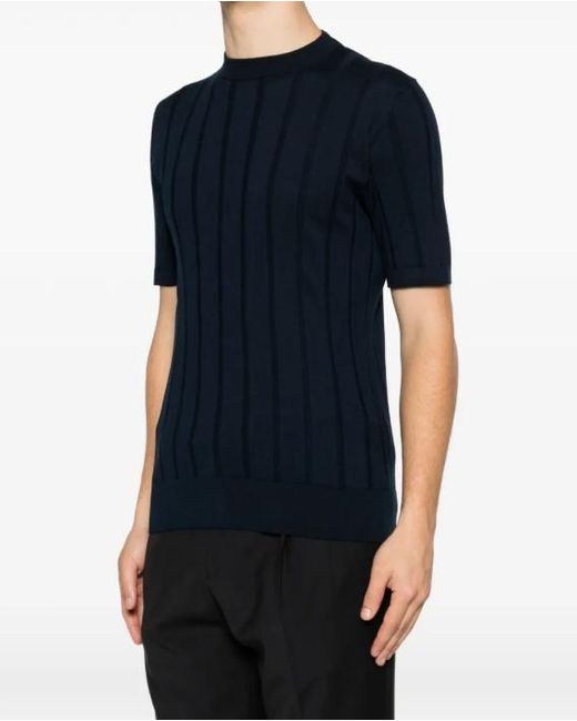 Eleventy Blue Crew-Neck T-Shirt for men
