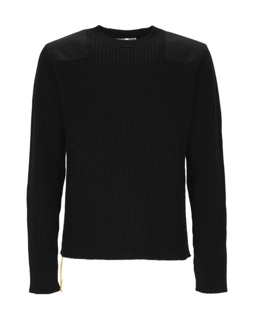 Fendi Black Ribbed Pullover for men