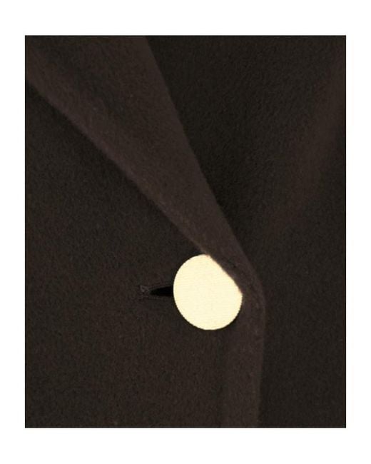 Alberta Ferretti Black Double-Breasted Coat