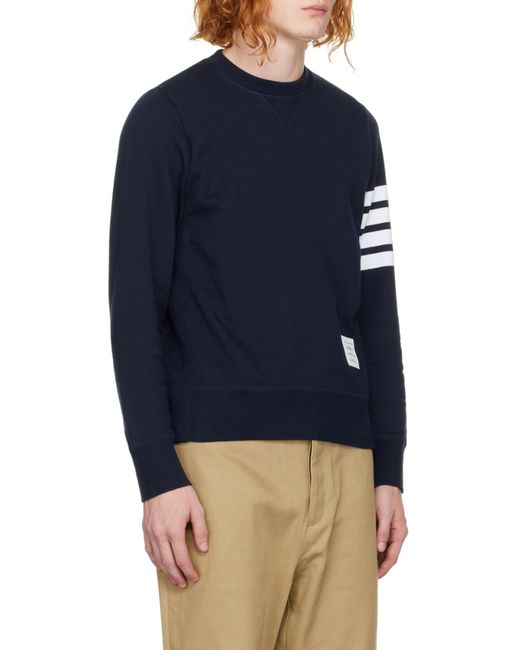 Thom Browne Blue Classic Loopback 4-Bar Sweatshirt for men