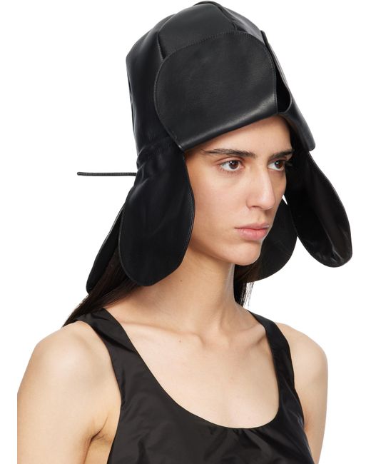 Simone Rocha Black Petal-Shaped Fisherman's Hat
