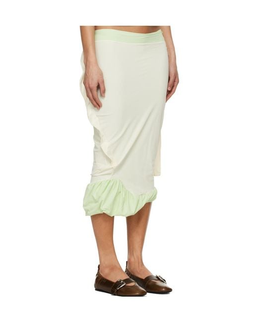 OTTOLINGER Green Knotted Pencil Midi Skirt