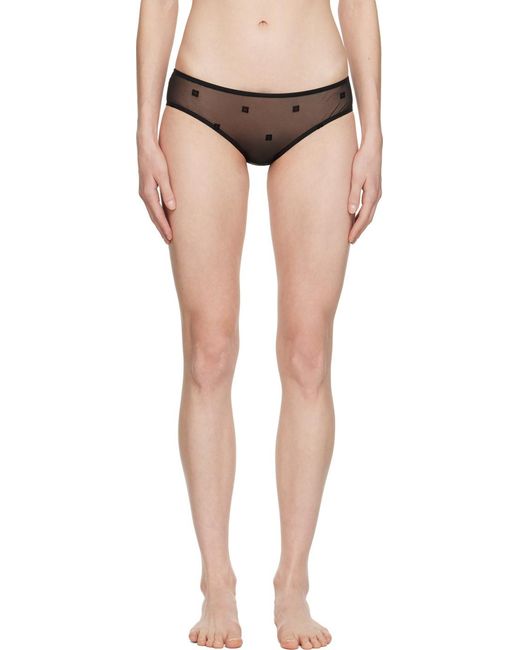 Givenchy White 4D Logo Motif Velvet Briefs