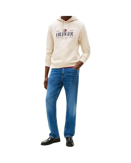 Tommy Hilfiger White Icon Hilfiger Hoodie for men
