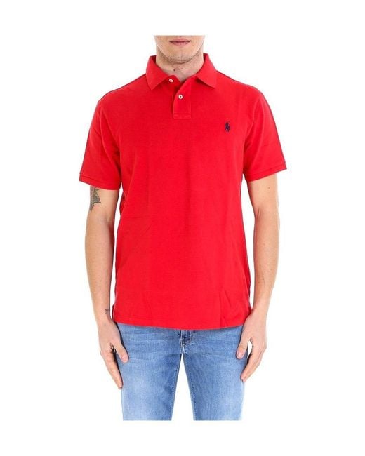 Polo Ralph Lauren Logo Embroidered Polo Shirt for men