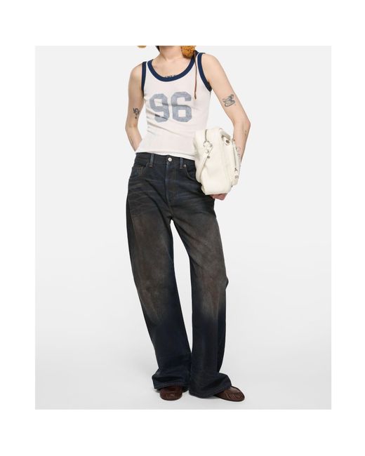 Acne Blue Sleeveless Tank Top