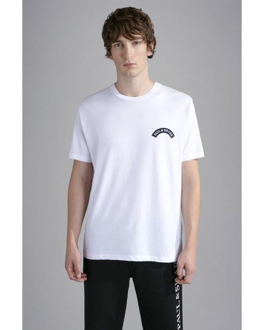 Paul & Shark White Logo Patch Crewneck T-Shirt for men