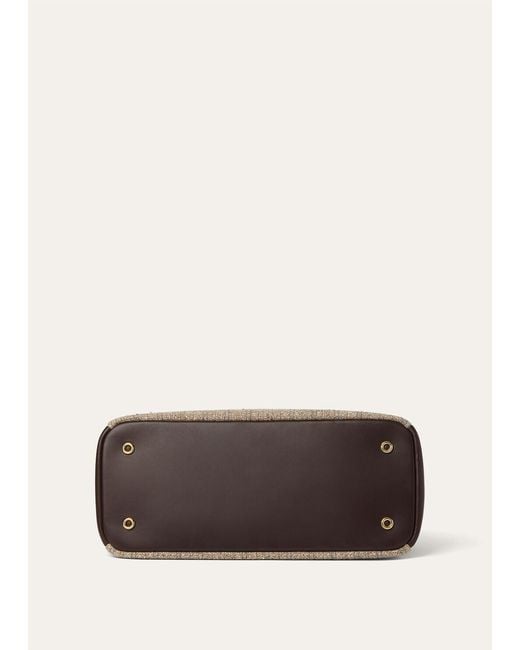 Loro Piana Brown Needle Medium Handbag