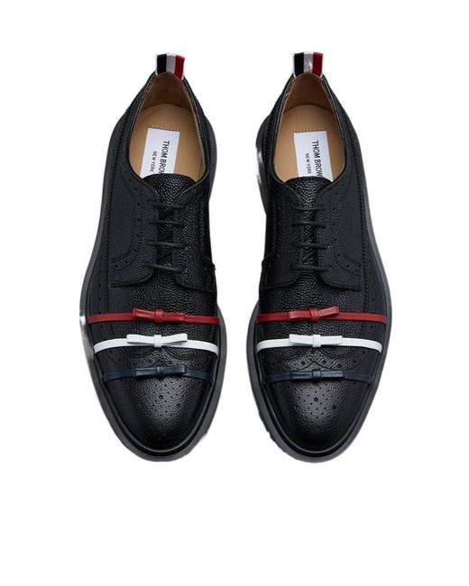 Thom Browne Black Bow Detailed Longwing Brogues